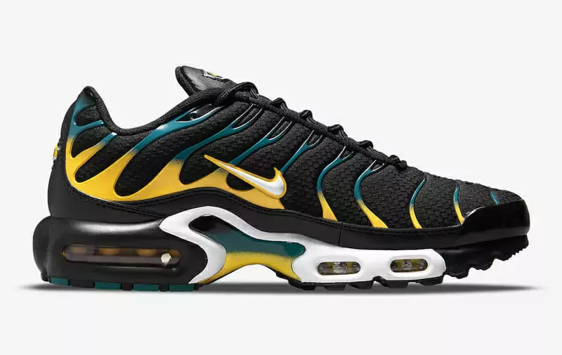 nike air max plus tn  homme noir jaune bleu